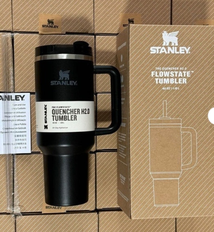 Stanley 40 Oz (1200ML) Stainless Steel Vacuum Insulated Tumbler with Straw – Leak-Proof Quencher Cup for Hot & Cold Beverages, Travel Mug, Gym Water Bottle, Coffee Thermos -Random Colors | Stanley | (With Box)