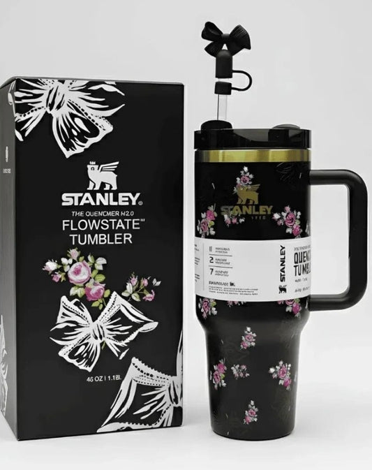 40 Oz Stanley X Coquette Tumbler Providing Durable Quality Comfortable Use Everyday Hydration Support - 1.18 Liter | Black