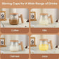 Wooden Design Automatic Self-Stirring Coffee Mug – One Click Electric Mixing Glass Cup