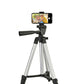 Tripod 3110 Portable Adjustable Aluminium Lightweight Camera Stand Tripod, with 3-Dimensional Head and Quick Release Plate for Video Cameras and Mobile, Black, Silver | 3110