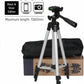 Tripod 3110 Portable Adjustable Aluminium Lightweight Camera Stand Tripod, with 3-Dimensional Head and Quick Release Plate for Video Cameras and Mobile, Black, Silver | 3110