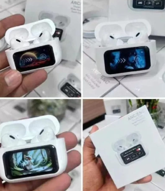 Airpods Pro A9 ANC ENC Double Dark Noise Reduction Bluetooth Wireless Earbuds With Battery Display Touch Control For Android And IOS