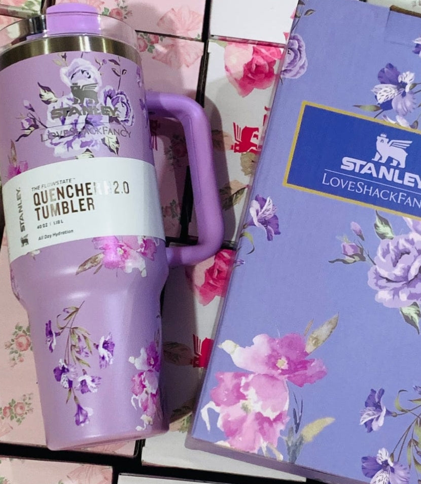 Stanley Printed Tumbler 40oz | Blue Flower