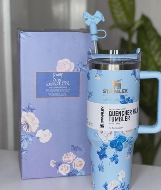 Stanley Printed Tumbler 40oz | Blue Flower