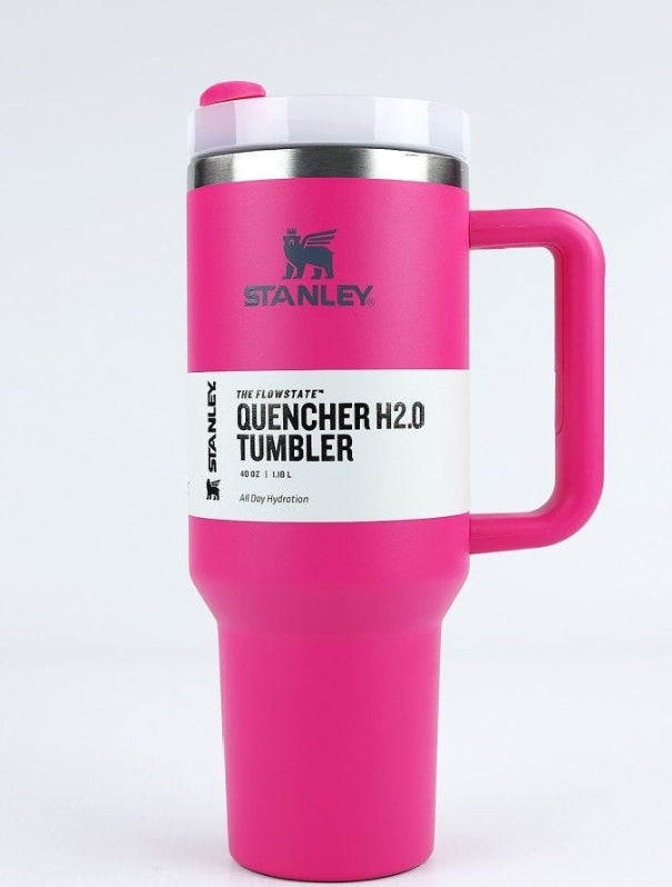 Stanley 40 Oz (1200ML) Stainless Steel Vacuum Insulated Tumbler with Straw – Leak-Proof Quencher Cup for Hot & Cold Beverages, Travel Mug, Gym Water Bottle, Coffee Thermos -Random Colors | Stanley | (With Box)