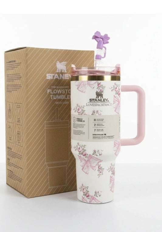 40 Oz Stanley X Coquette Tumbler Providing Durable Quality Comfortable Use Everyday Hydration Support - 1.18 Liter | Black
