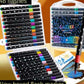 Summer Glitter Hal Tip Markers Set Of 24 Markers With 48 Vibrant Shades For Creative Art And Craft Projects