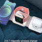 3 in 1 Magnetic Foldable Wireless Charging Station 15W Fast Charger for iPhone, AirPods & Smartwatch