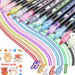 Double Line Outline Glitter Marker Pens Creative Dual Effect Writing And Drawing Tools For Art Craft And Decoration
