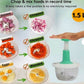 1.5L Manual Food Chopper – Speedy Hand Press Vegetable & Fruit Cutter - Plastic Body (Random Color)
