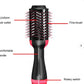 hair straightener brush, electric hair 2 in 1 Hair Straightener & hair dryer – Professional Styling Tool (Black & Pink)