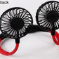 Lazy Portable Silent Neck Fan – Wearable Rechargeable Dual Fan with LED Light & 3-Speed Control (Random Color)