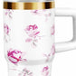 Mini Tumblers Stylish Portable Cups For Hot And Cold Drinks 14 Oz Lightweight Everyday Beverage Solution - Blue Floral