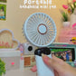 Digital Display Portable Mini Fan – 5-in-1 Multipurpose USB-C Rechargeable Handheld Fan - With Cable (Random Color)